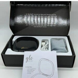 GloTech LED Compact Makeup Mirror - Black